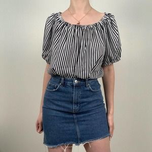 Chico's Veritcal Striped Blouse Top